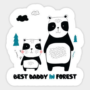 Best Daddy In Forest Panda Edition Sticker